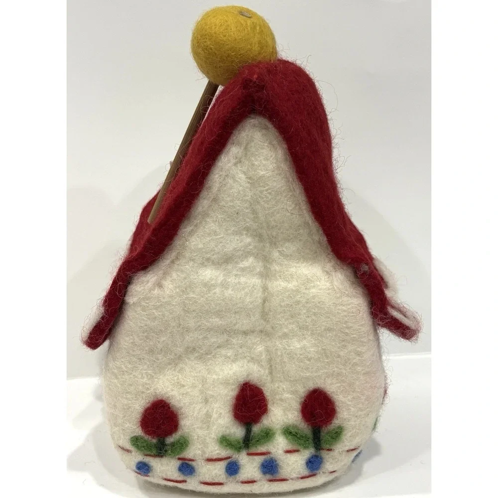 Wild Woolies Felt Birdhouse Heidi Chalet Fair Trade Handmade Wool Nepal New